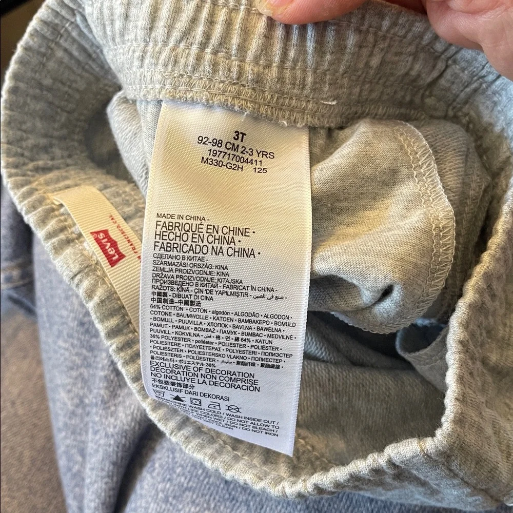 Levi's Heather Gray Logo Tee and Shorts Set nwt 3T